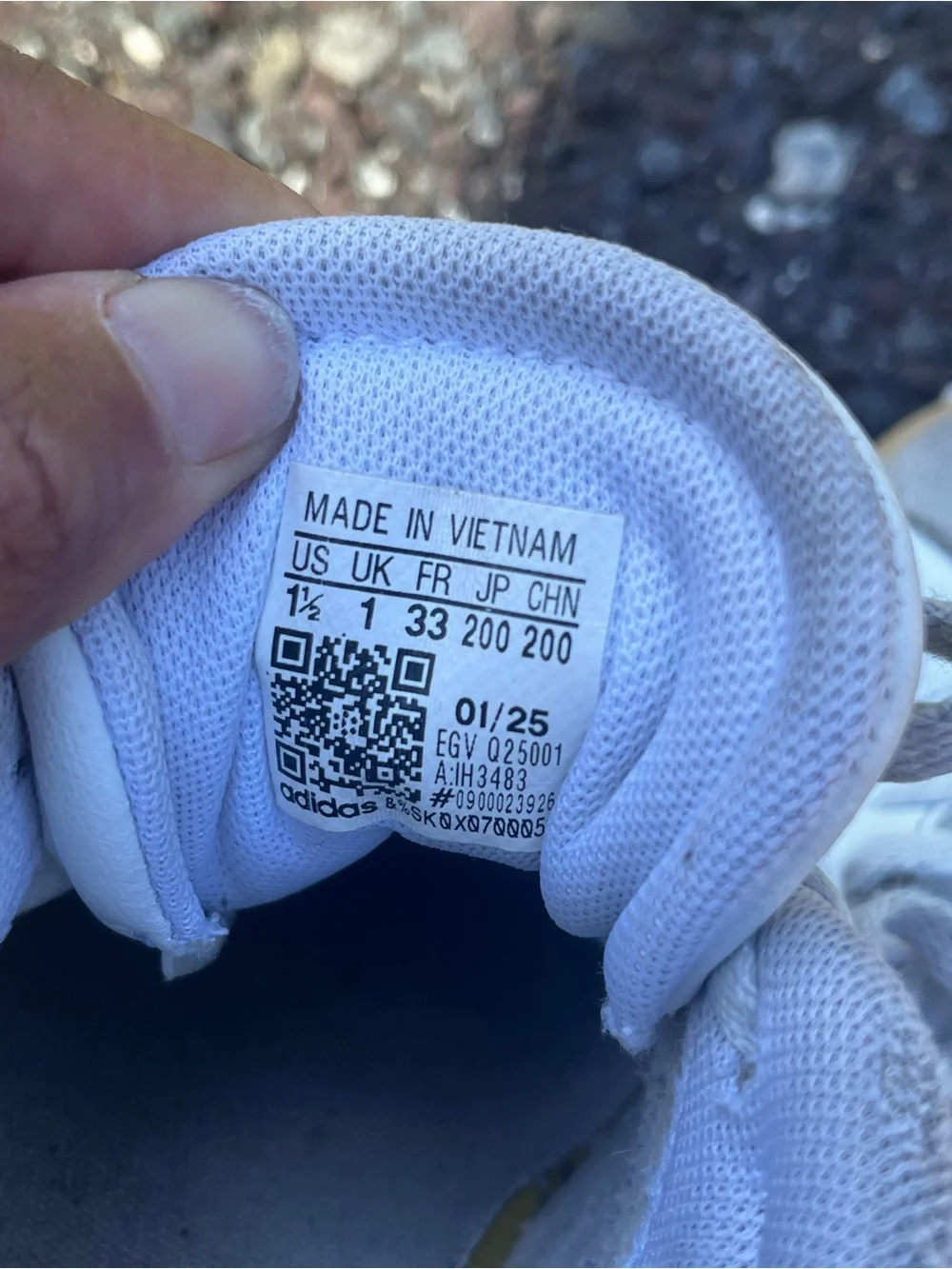 adidas Kids White Sneakers with Pink Stripes